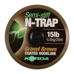 Korda N-Trap Semi Stiff 20lb Gravel Brown 20m