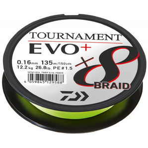 Daiwa Tournament x8 Braid Evo+ chartreuse 0,12mm 900m