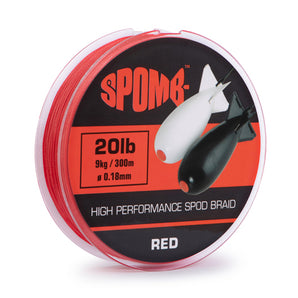 Spomb Braid 300m 9kg 20lb RED 0.18mm